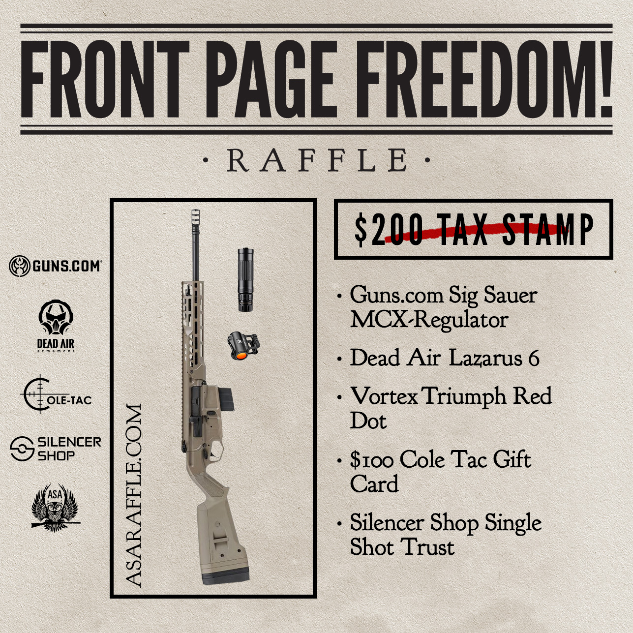 Guns.com and Dead Air Prize Package