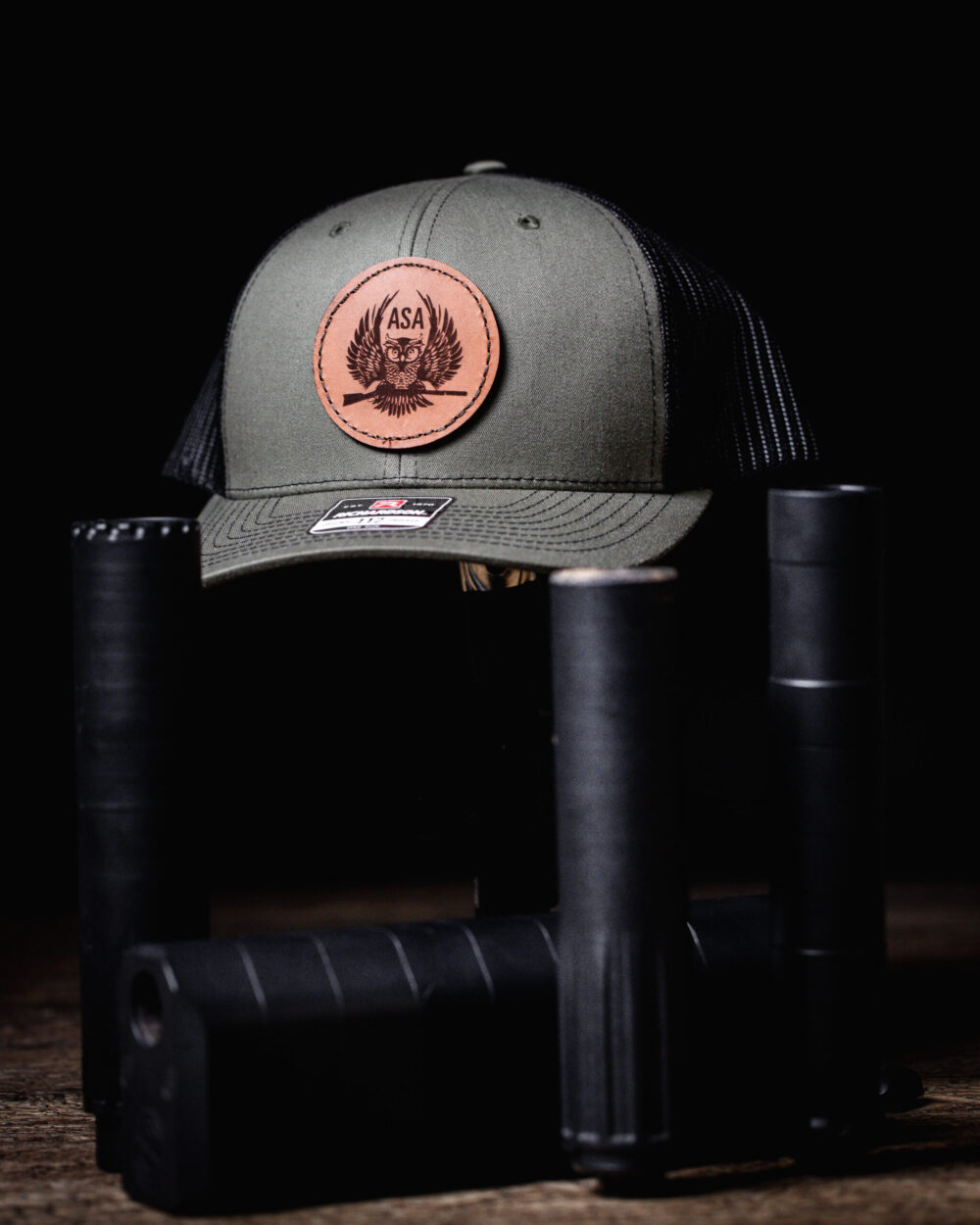 ASA Owl Leather Patch Hat ASA Owl Leather Patch Hat